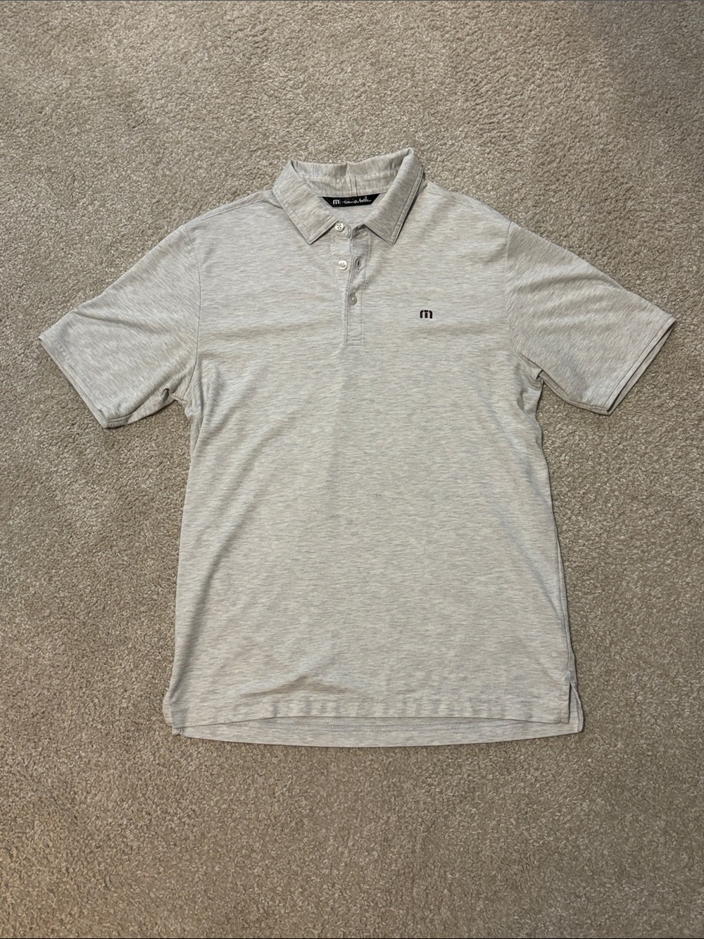 TravisMathew Light Gray Polo